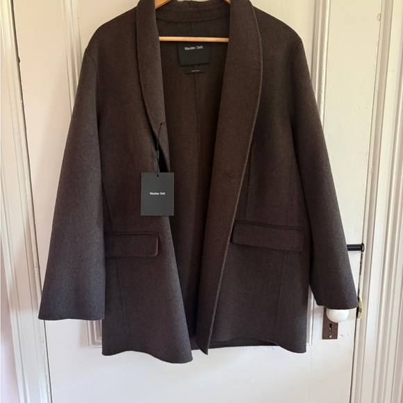 Massimo Dutti Jackets & Blazers - Massimo Dutti Women's Brown Wool Blend Shawl Collar Coat - NWT